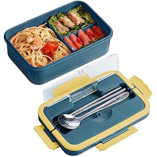 VERDE - Lonchera Taper alimentos de 4 divisiones, LunchBox o Bento Box  GENERICO