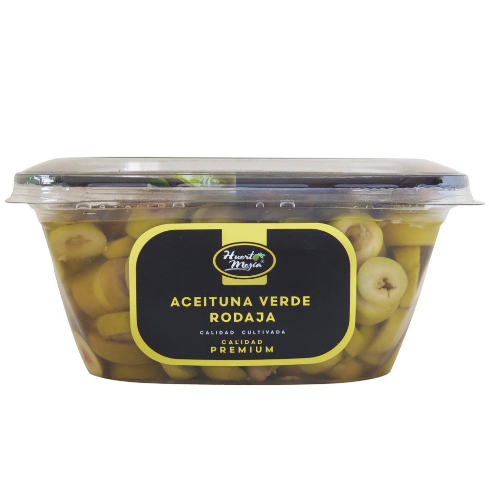 Aceituna Verde en Rodajas HUERTO MEJÍA Paquete 220g