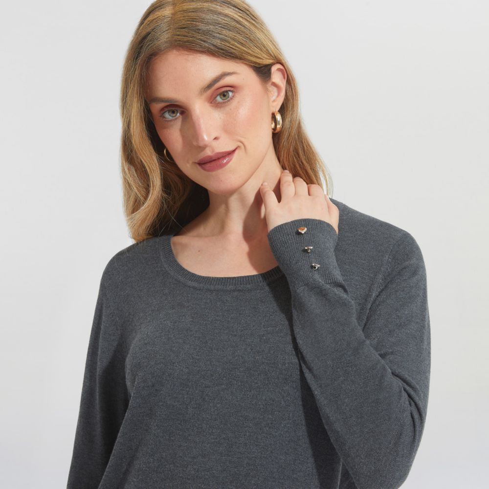 Chompa cuello redondo mujer Clearance