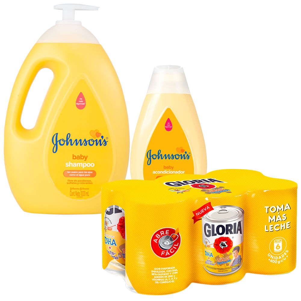 Pack JOHNSON'S BABY Shampoo Bebé Original Gold 1L + Acondicionador Bebé