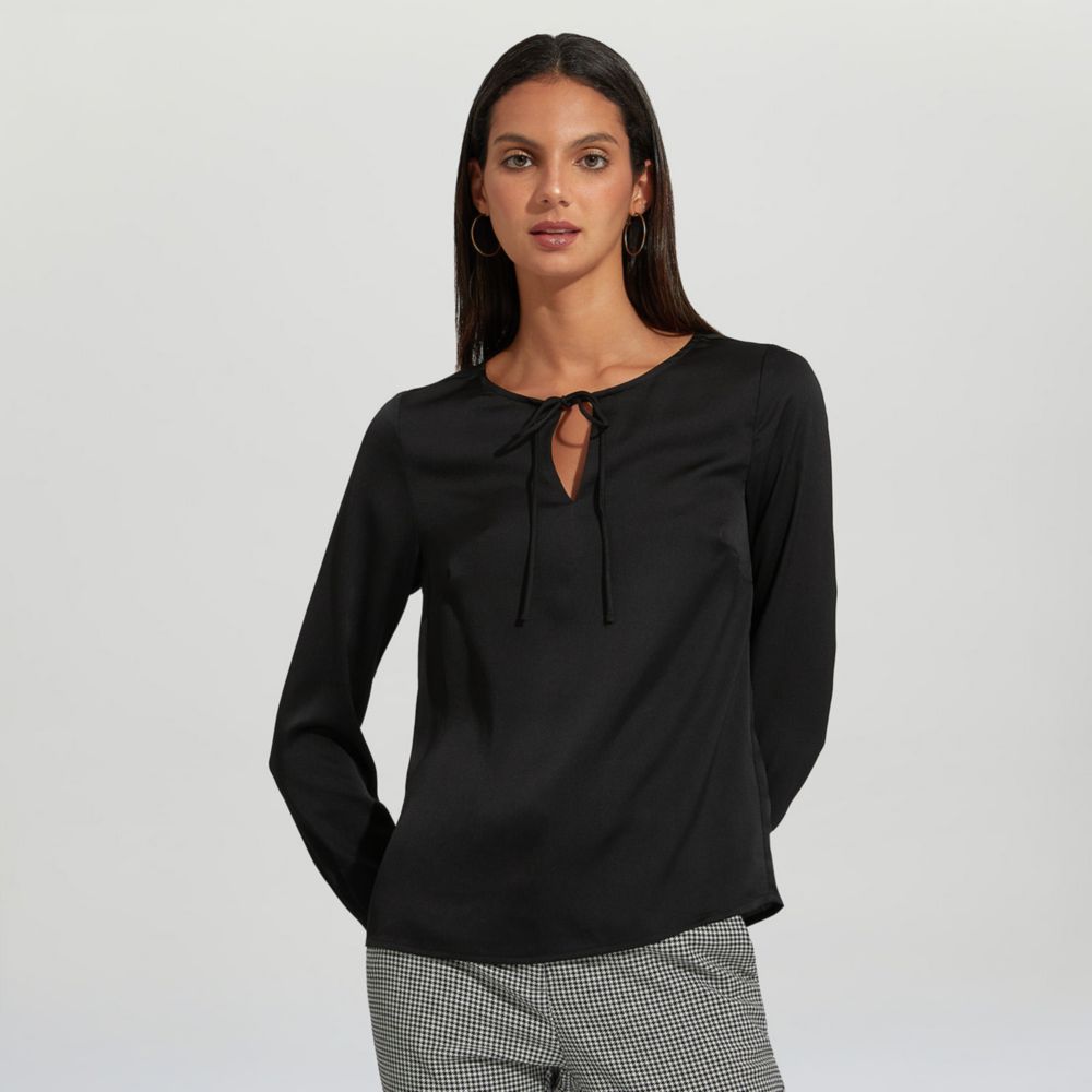 blusas de satin para mujer