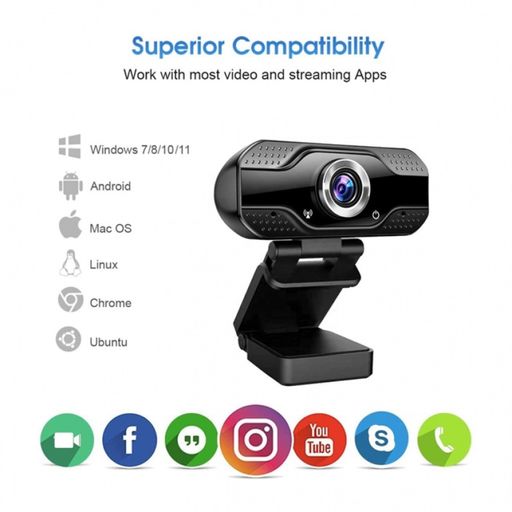 Camara Web Webcam Pc Full Hd 1080p Micrófono Zoom Streaming
