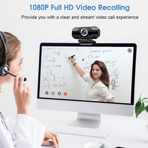 Camara Web Full HD 1080P con Doble Microfono para Pc y Laptop