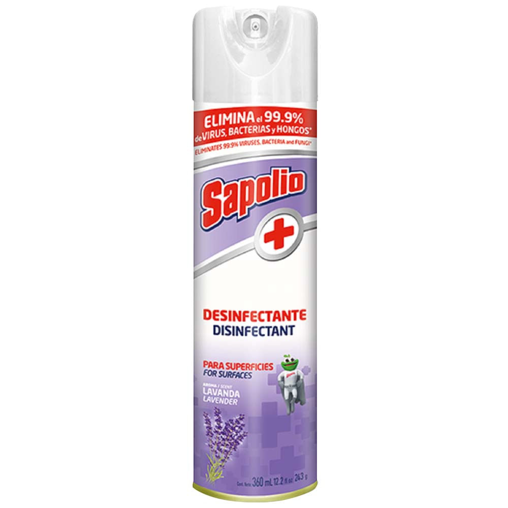 Desinfectante en Spray SAPOLIO Lavanda Frasco 360ml