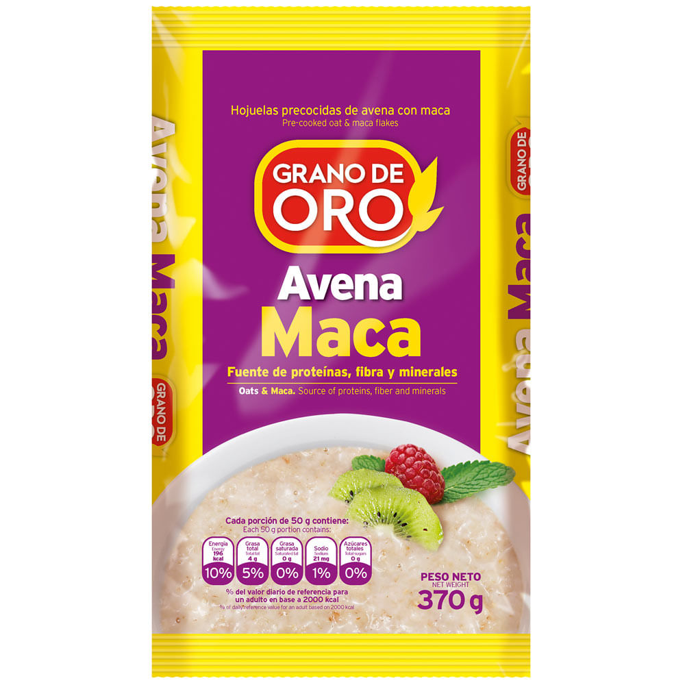 Maca Avena GRANO DE ORO Hojuelas Precocidas Bolsa 
