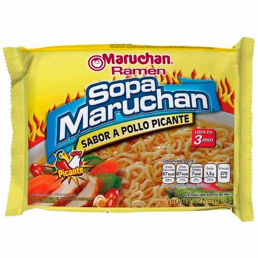 Sopa Instantánea MARUCHAN Ramen Pollo Picante Bolsa 85g | plazaVea -  Supermercado