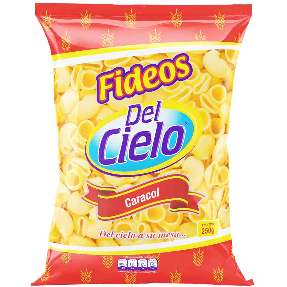 Fideos Caracol DEL CIELO Bolsa 250g