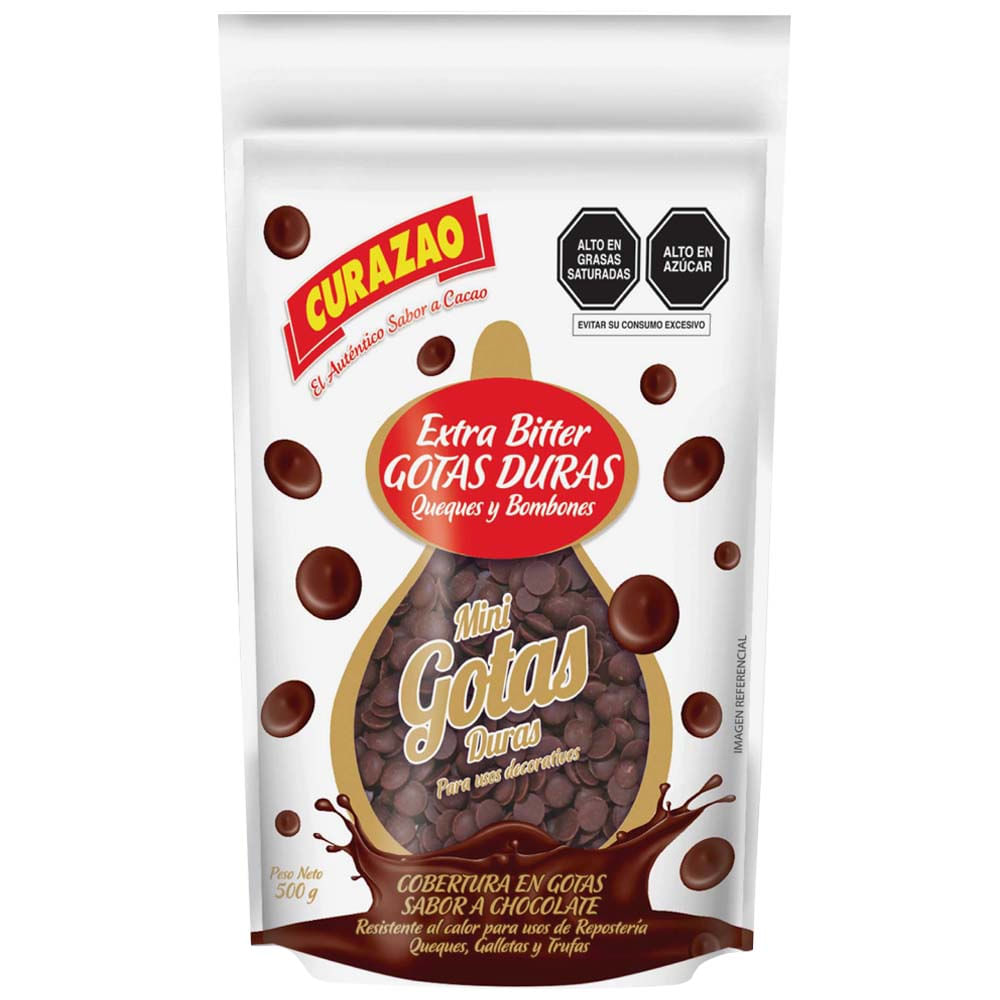 Cobertura en Gotas Bitter CURAZAO Choco Chips Paquete 500g