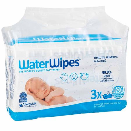 Pack 3 paquetes Toallitas Waterwipes
