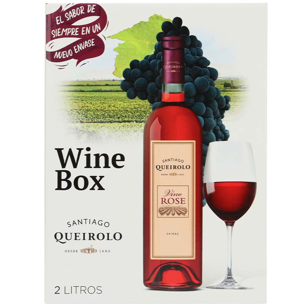 Vino Rosé SANTIAGO QUEIROLO Semiseco Caja 2L plazaVea Supermercado