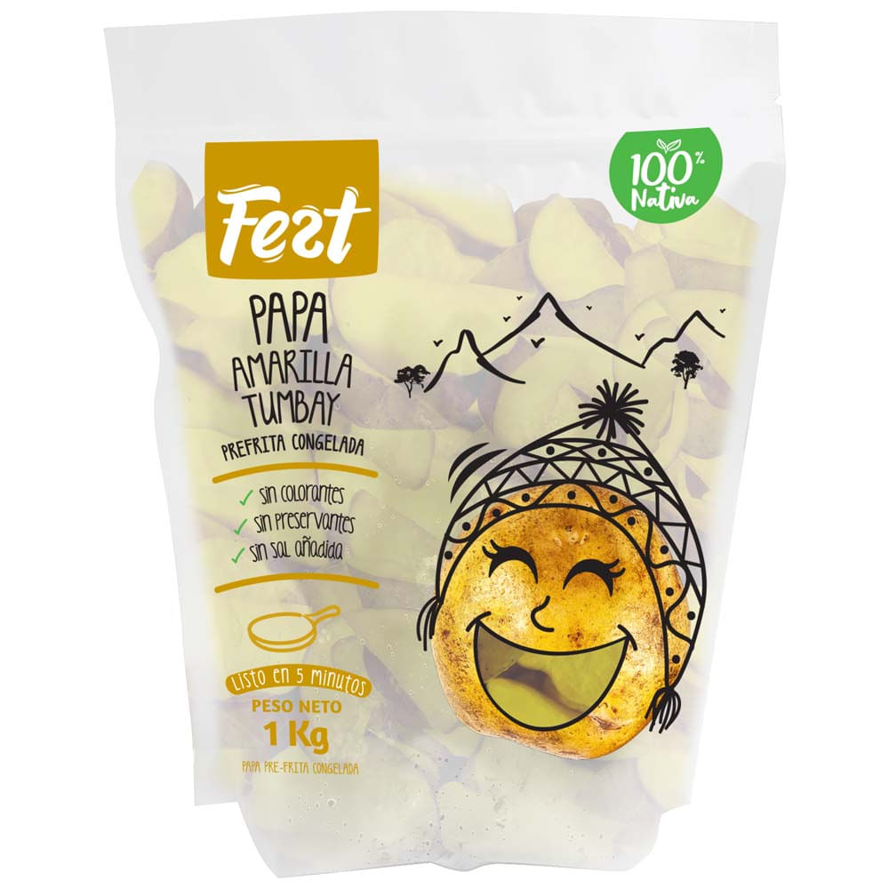 Papa Prefrita Congelada FEST Amarilla Tumbay Doypack 1Kg