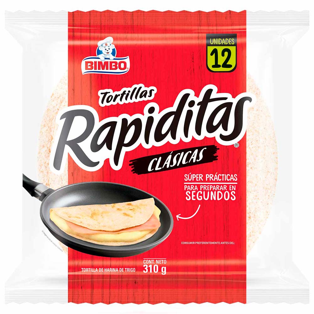 Tortillas Rapiditas Clásicas BIMBO Bolsa 12un plazaVea Supermercado