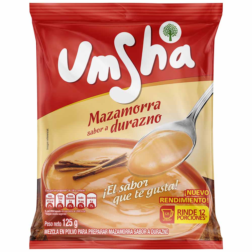 Mazamorra Sabor Durazno UMSHA Bolsa 125g