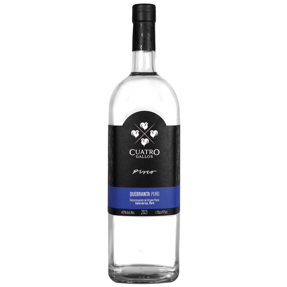 Pisco CUATRO GALLOS Quebranta Botella 1.75L