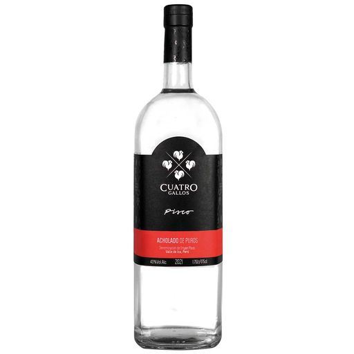 Pisco CUATRO GALLOS Acholado Botella 1.75L