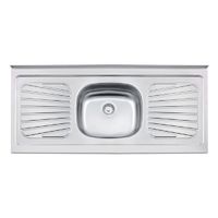 Lavadero Para Cocina Madesa De Acero Inoxidable 120 X 52 Cm