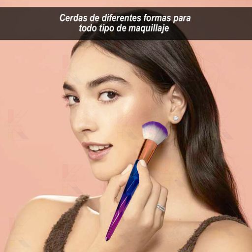 Set de 10 Brochas para Maquillaje