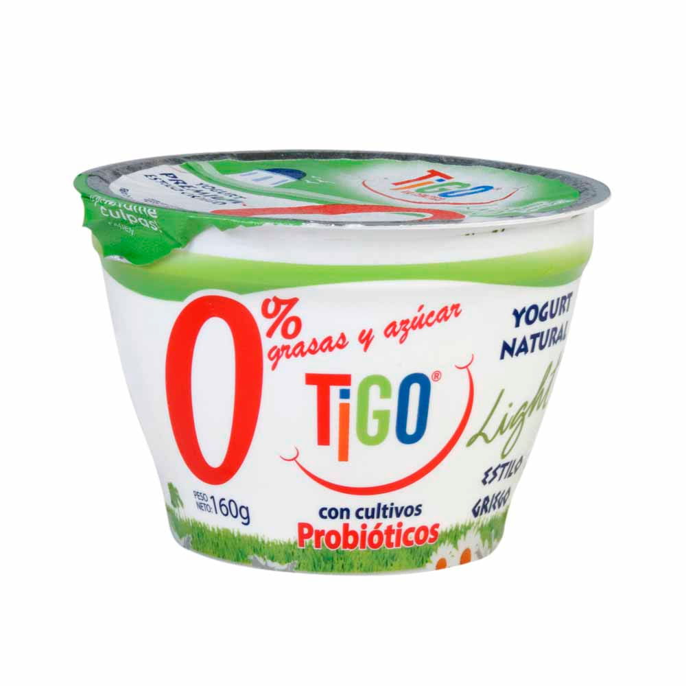 Yogurt TIGO Premium Estilo Griego Light Natural Vaso 160g plazaVea
