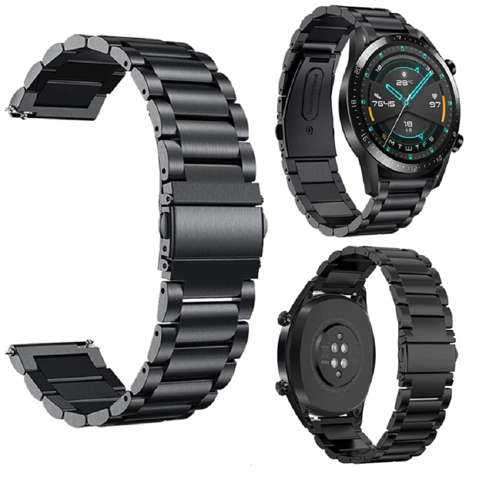 Correa de Eslabones Acero Inoxidable para Huawei Negro GT2 GT Samsung S3 S4 22mm/40/41 Mm