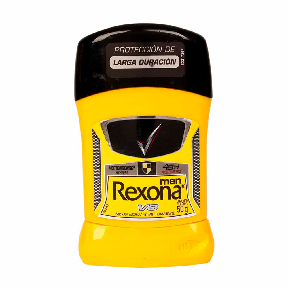 Desodorante En Barra Para Hombre REXONA V8 Frasco 50g - Supermercado