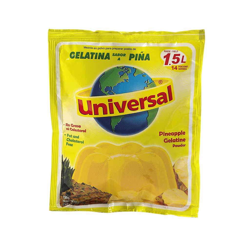 Gelatina UNIVERSAL Sabor a Piña Bolsa 150g plazaVea Supermercado