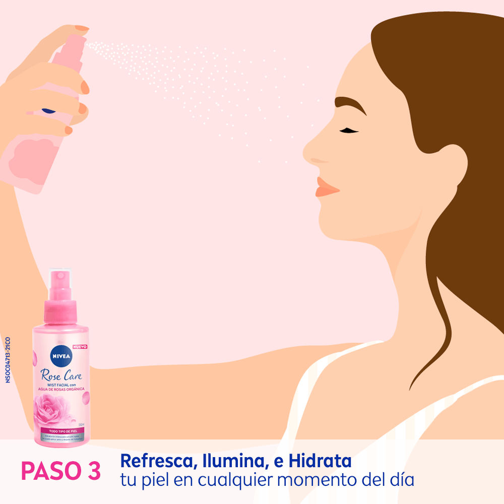 Mist Spray Facial NIVEA Rose Care Frasco 150ml plazaVea Supermercado