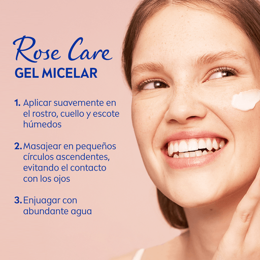 Gel Limpiador Facial Micelar NIVEA Rose Care Para Todo Tipo De Piel X 150 Ml