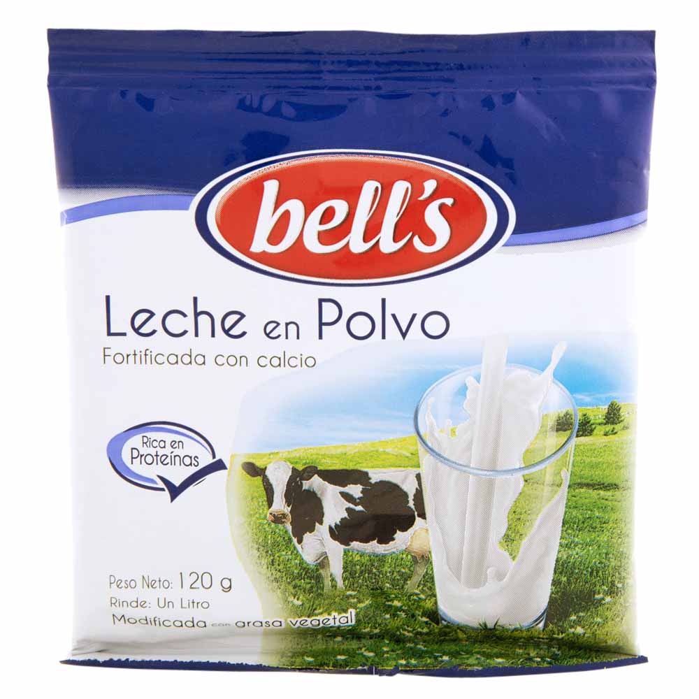 Leche en Polvo BELL'S Fortificada con Calcio Bolsa 120g - Supermercado