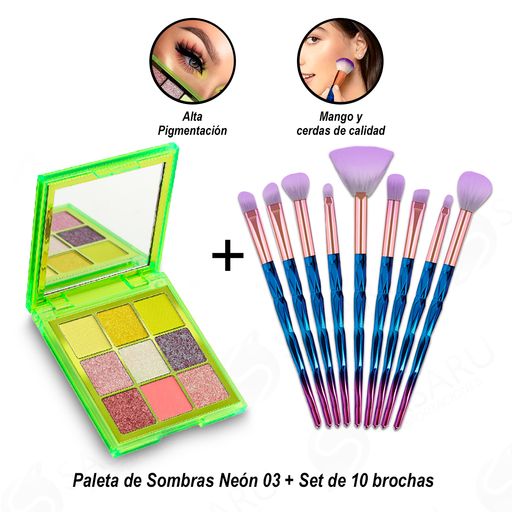 Paleta de discount sombras con brochas