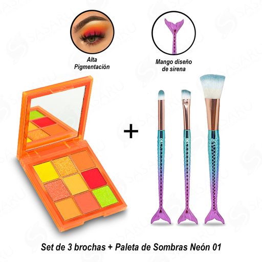 Set de 3 brochas Paleta de Sombras Ne n 01 plazaVea Supermercado