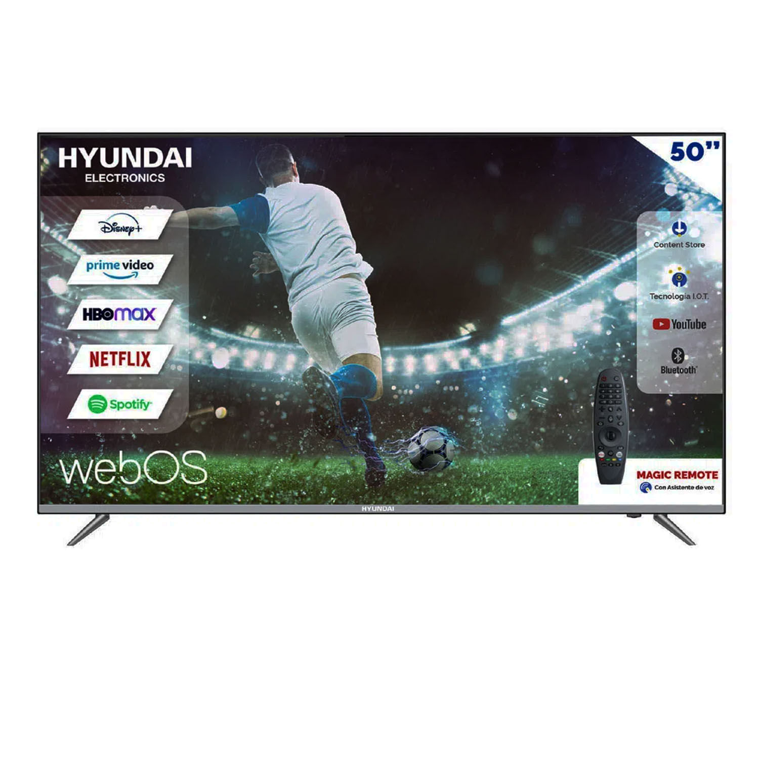 Televisor HYUNDAI LED 50 UHD 4K WebOS Borderless HYLED5017W4KM Silver