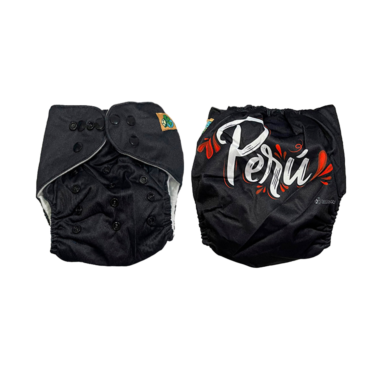 Pañal de Tela Unitalla Babyloom Perú Negro
