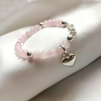 Pulsera Love Cuarzo Rosa