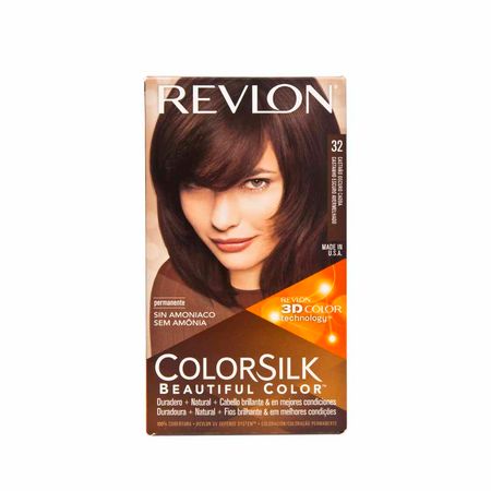 Tinte Para Cabello Revlon Colorsilk 32 Castaño Caoba Oscuro