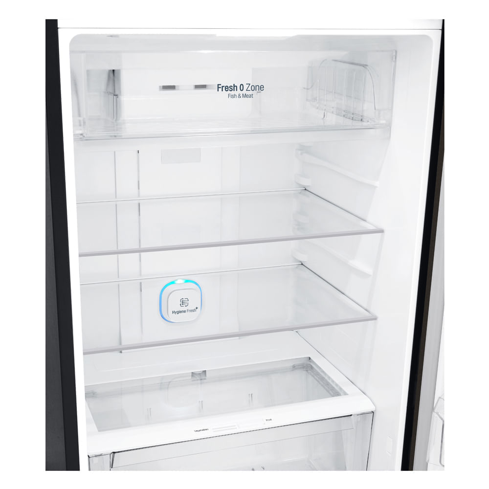 Refrigeradora LG Top Freezer 424L con dispensador LT44AGD Negra