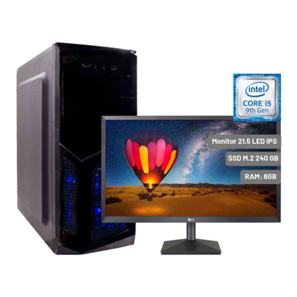 Compara: Computadora Intel Core i5 Monitor 21.5 RAM 8GB M2 240GB Disco ...