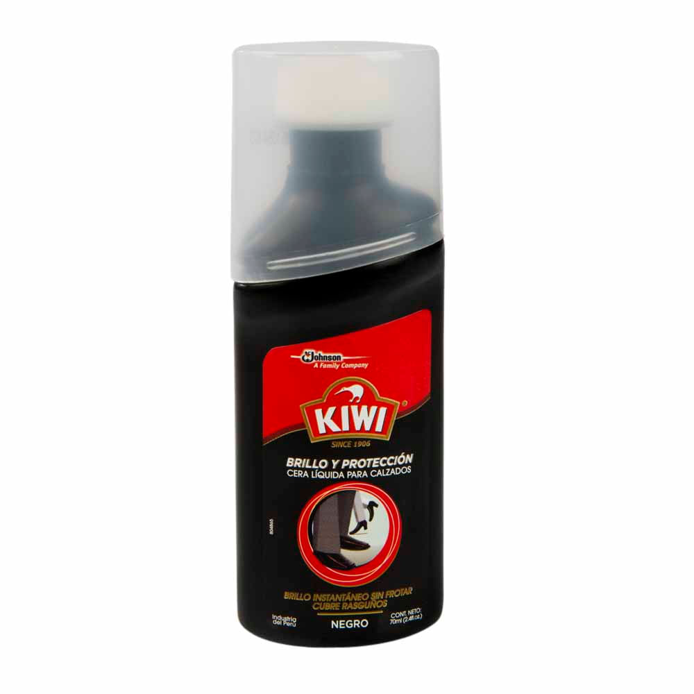 Betún líquido para calzado KIWI Negro Frasco 70Ml