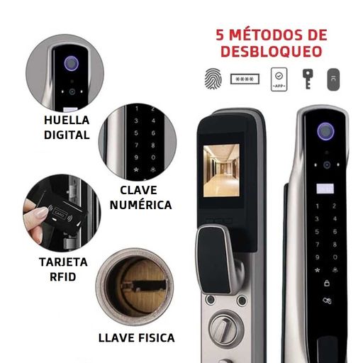 GENERICO Cerradura Electrónica Wifi Inteligente Huella Digital Clave