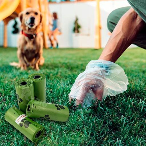 Pack 6 Bolsas de Colores Desechables Para Heces de Perro Mascotas.  Biodegradable