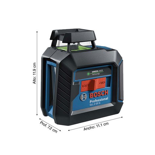 NIVEL LASER VERDE DE LINEAS CON TRIPODE BOSCH GLL 2-20 G