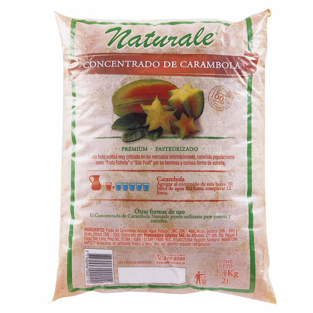 Concentrado de Carambola NATURALE Bolsa 2.4Kg