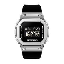 Reloj Hombre Deportivo SANDA 6030 Blanco Digital-Análogo | Oechsle