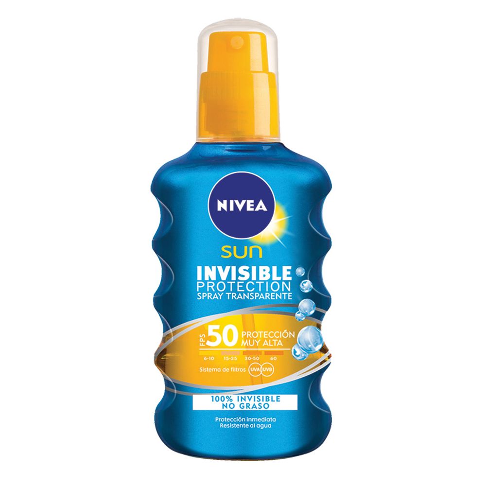 Bloqueador NIVEA Sun Invisible Protection Spray FPS 50 Frasco 200ml - Supermercado ingredientes del bloqueador solar nivea