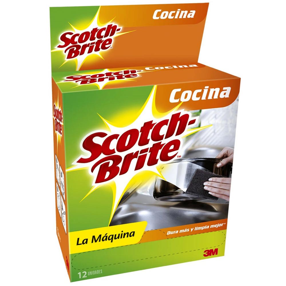 Esponja SCOTCH-BRITE La Máquina Display Bolsa 12un