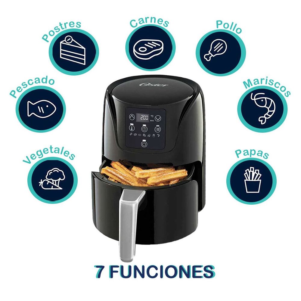 Freidora de Aire Digital Oster CKSTAF18D 1.8 Lts Negro | plazaVea - Supermercado freidora de aire 1.8 lt digital oster ckstaf18d