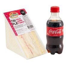 pack-triple-de-pollo-con-jamon-y-queso-gaseosa-coca-cola-sin-azucar-botella-300ml