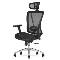 Silla Giratoria Ergonómica Londres Decorplas Brazos Regulables 3D Color Negro