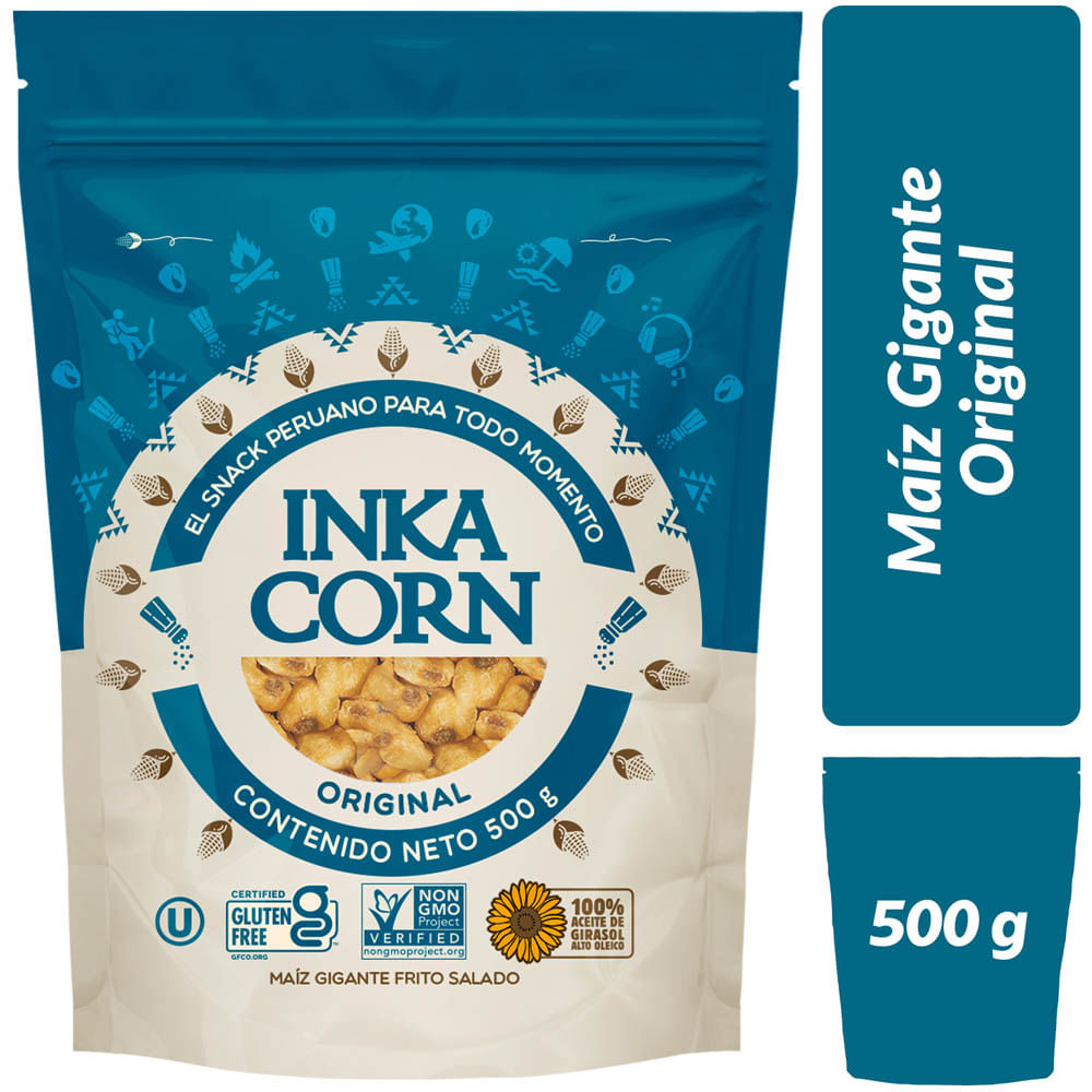 Piqueo INKA CORN Maíz gigante frito Bolsa 500Gr