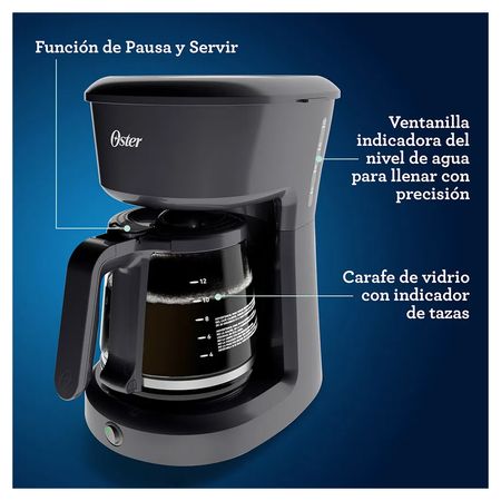 Cafetera Oster 12 Tazas con Filtro Permanente BVSTDCS12B | plazaVea -  Supermercado