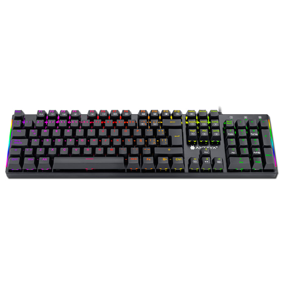 Teclado Gamer Mecánico Antryx MK850, Chrome Storm, RGB, multimedia